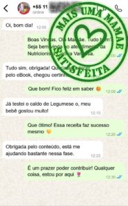 Mamae satisfeita com Ebook para bebê