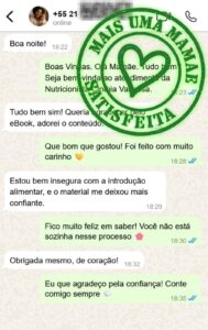 Mamae satisfeita com Ebook para bebê